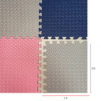EVA Mats for Kids Foam Tiles Floor  - Pink, Grey, Navy Blue