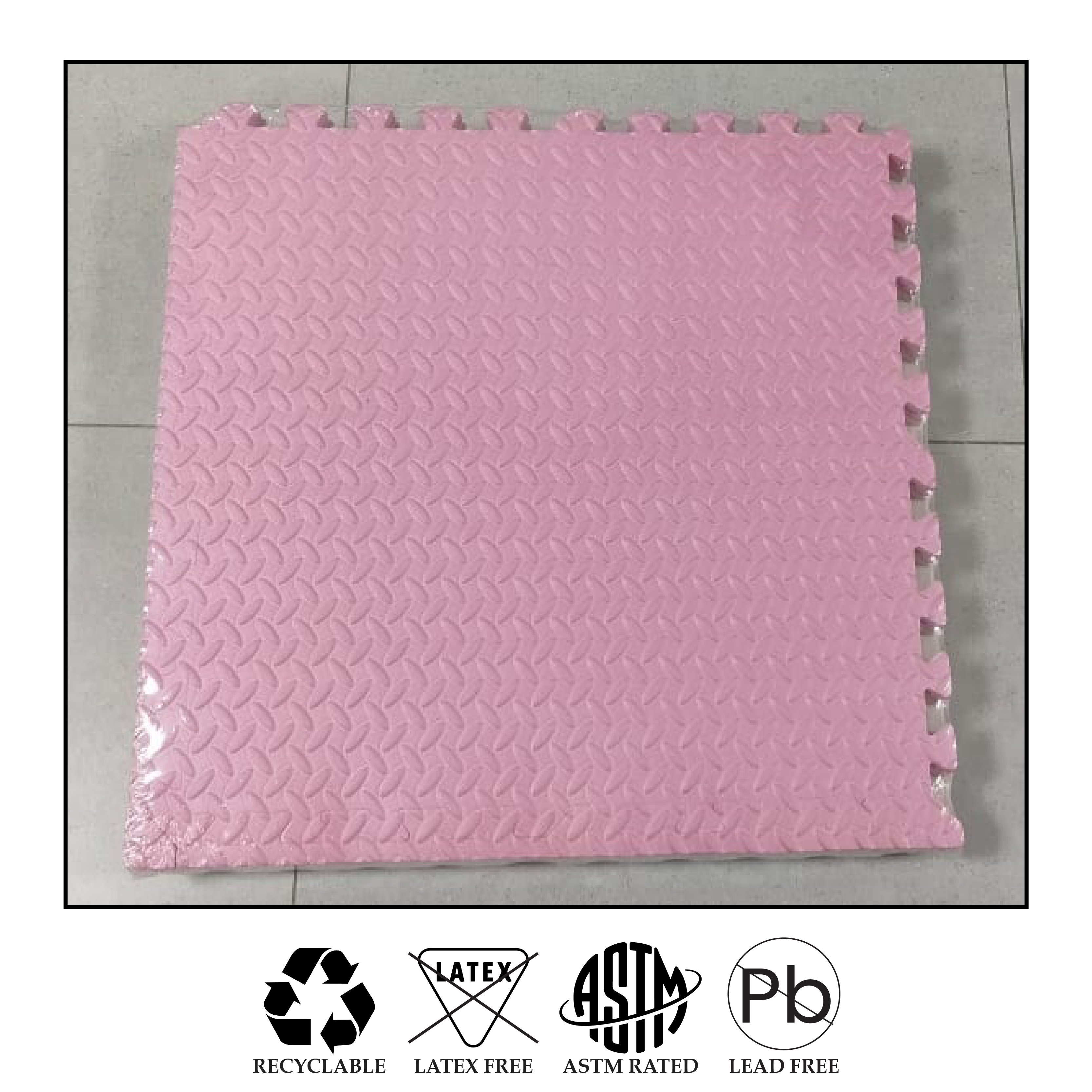 EVA Mats for Kids Foam Tiles Floor  - Pink, Grey, Navy Blue