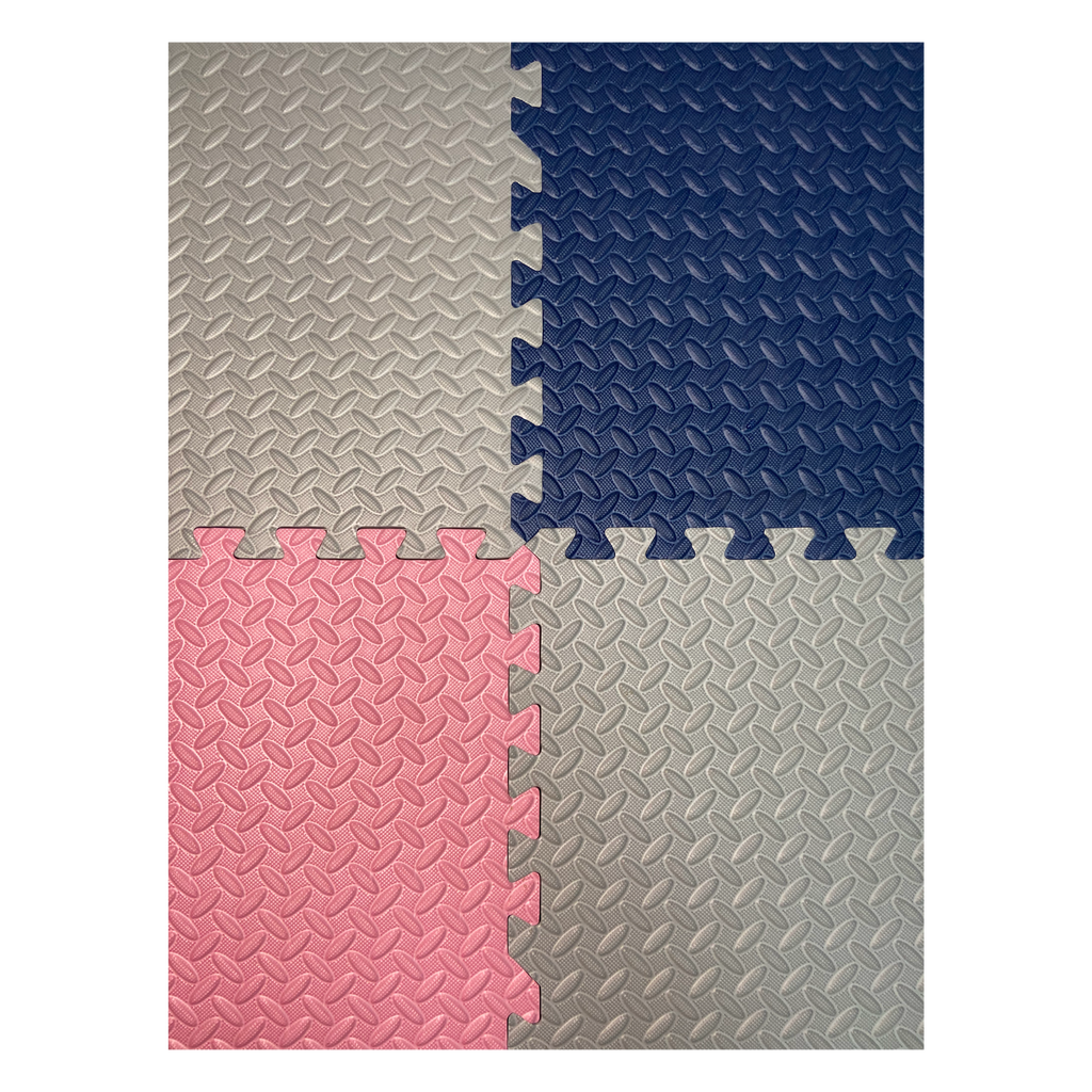 EVA Mats for Kids Foam Tiles Floor  - Pink, Grey, Navy Blue