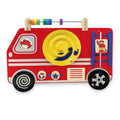 Wooden Toy For Kids: Public Vehicle Fire Engine Wall Play Board