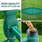 Glider Swing Dual Ride Kids Rope Tree Swing Seat for Outdoor Backyard Playground  (Green)