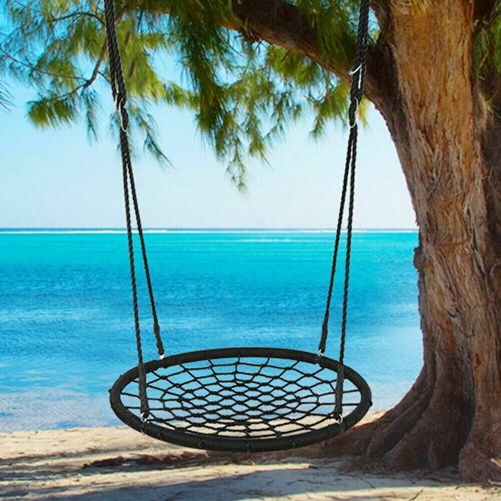 Nest web Hammock Swing for Kids Outdoor Indoor Heavy Duty Garden Swing Steel Hammock  (Black, DIY(Do-It-Yourself))