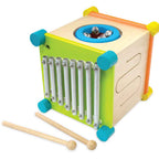 Wooden Toy For Kids - Melody Cube Indoor Toy, Rubber Wood, Made in Thailand